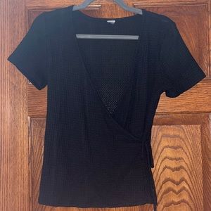 Black Wrap Top